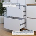 Ver imagem 6 de Paneleiro 2 Portas 2 Gavetas com Rodapé 70cm 100% MDF Rainha Branco