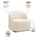 Ver imagem 3 de Poltrona Decorativa Orgânica para Sala Diully Bouclê Bege E03 - D’Rossi