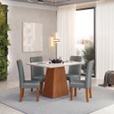 Ver imagem 2 de Mesa de Jantar Retangular Dulce 120x90cm Freijó Off White Dj Móveis