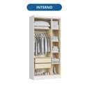 Ver mais imagens de Guarda-Roupa Modulado 3 Portas 2 Gavetas Infinity Branco/Line