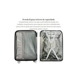 Kit 2 Malas de Viagem 10kg e 23kg Rodinha 360 e Medidas Anac - 6