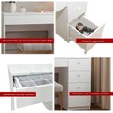 Ver imagem 5 de Mesa para Escritório 4 Gavetas MDF 90,7cm Branco