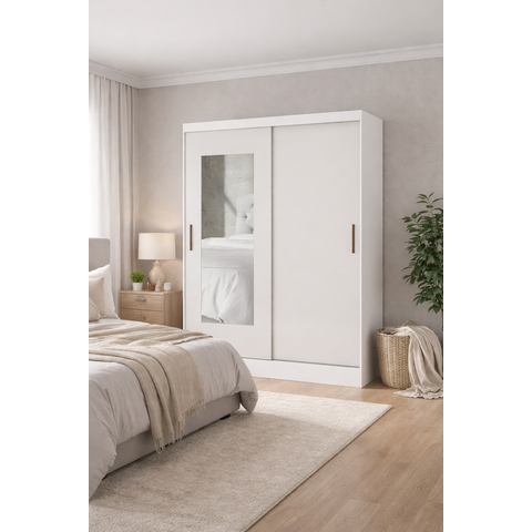 Guarda Roupa com 2 Portas e Espelho Sapphire -grand Line