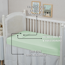 Ver imagem 4 de Par de Fronhas para Berço Bebê Toque Macio Percal 200 Fios Algodão 2 Peças:verde
