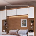 Ver imagem 2 de Armário Aéreo Modulado Casal 2 Portas Infinity Marrom/Cedro/Branco