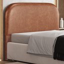 Ver imagem 2 de Cabeceira Cama Box Casal 140cm Orgânica Lanna W01 Couríssimo Camel - Lyam Decor