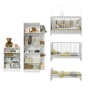 Ver imagem 5 de Quarto de Bebê Completo com Berço 3 em 1 para Colchão 130x60cm Confete Multimóveis MP4911 Branco