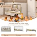 Ver imagem 3 de Quarto de Bebê Completo com Berço 3 em 1 para Colchão 130x60cm Confete Multimóveis MP4911 Branco