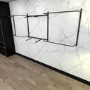 Ver imagem 2 de Arara de Roupas para Loja Quarto Closet 14 Peças Regulável 300x100 Cm Cor Preto Kit Clst1b352