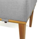 Ver mais imagens de Puff Quadrado para Sala de Linho - Cinza Claro