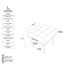 Ver imagem 2 de Puff Quadrado para Sala de Linho - Cinza Claro
