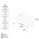 Ver imagem 2 de Puff Quadrado para Sala de Linho - Cinza Claro