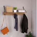 Ver imagem 1 de Prateleira Decorativo Estilo Industrial com Ganchos Cabide Asn 27894 Freedom Naturart