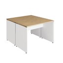 Ver imagem 3 de Mesa Escritório 2 Lugares 1,10m X 1,40m Pés Painel F5 Office Cor:macadâmia com Branco