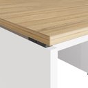 Ver imagem 6 de Mesa Escritório 2 Lugares 1,10m X 1,40m Pés Painel F5 Office Cor:macadâmia com Branco