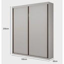 Ver imagem 3 de Guarda Roupa Búzios 2 Pts com Espelho Mdf - Móveis Valverde