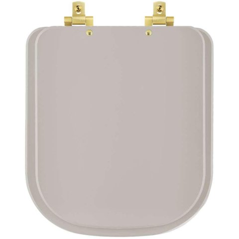 Assento Sanitário Soft Close Axis Barbante para vaso Deca com Ferragem Dourada