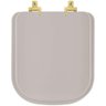 Assento Sanitário Soft Close Axis Barbante para vaso Deca com Ferragem Dourada - 1
