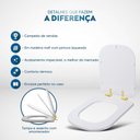 Ver imagem 5 de Assento Sanitário Soft Close Axis Barbante para vaso Deca com Ferragem Dourada