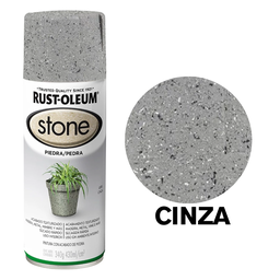Tinta Spray Efeito Pedra Stone Cor Cinza Rust Oleum - 2