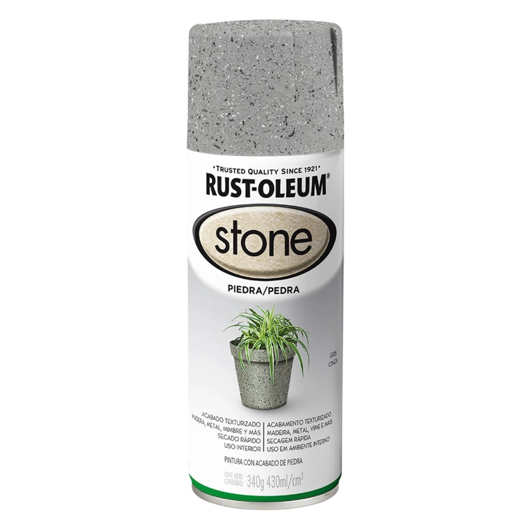 Tinta Spray Efeito Pedra Stone Cor Cinza Rust Oleum