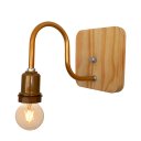 Ver imagem 1 de Arandela de Parede Colonial Retrô Simples Canopla Pinus - Soquete E-27 – Abf Luminárias:dourado