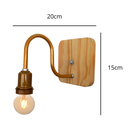 Ver imagem 2 de Arandela de Parede Colonial Retrô Simples Canopla Pinus - Soquete E-27 – Abf Luminárias:dourado