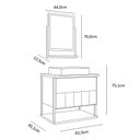 Ver imagem 4 de Gabinete de Banheiro Uni com Cuba e Espelheira 60cm Cappuccino/freijo - Mgm