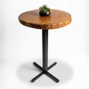 Ver imagem 3 de Mesa Bistro Alta Industrial Madeira Macica 100cm Bar Varanda Gourmet Canto Cafe 80cm