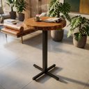 Ver imagem 4 de Mesa Bistro Alta Industrial Madeira Macica 100cm Bar Varanda Gourmet Canto Cafe 80cm
