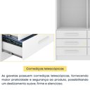 Ver imagem 3 de Guarda-Roupa Solteiro com 2 Portas de Correr e 6 Gavetas 133cm Multimóveis CR35485 Neve