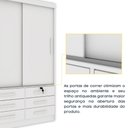 Ver mais imagens de Guarda-Roupa Solteiro com 2 Portas de Correr e 6 Gavetas 133cm Multimóveis CR35485 Neve