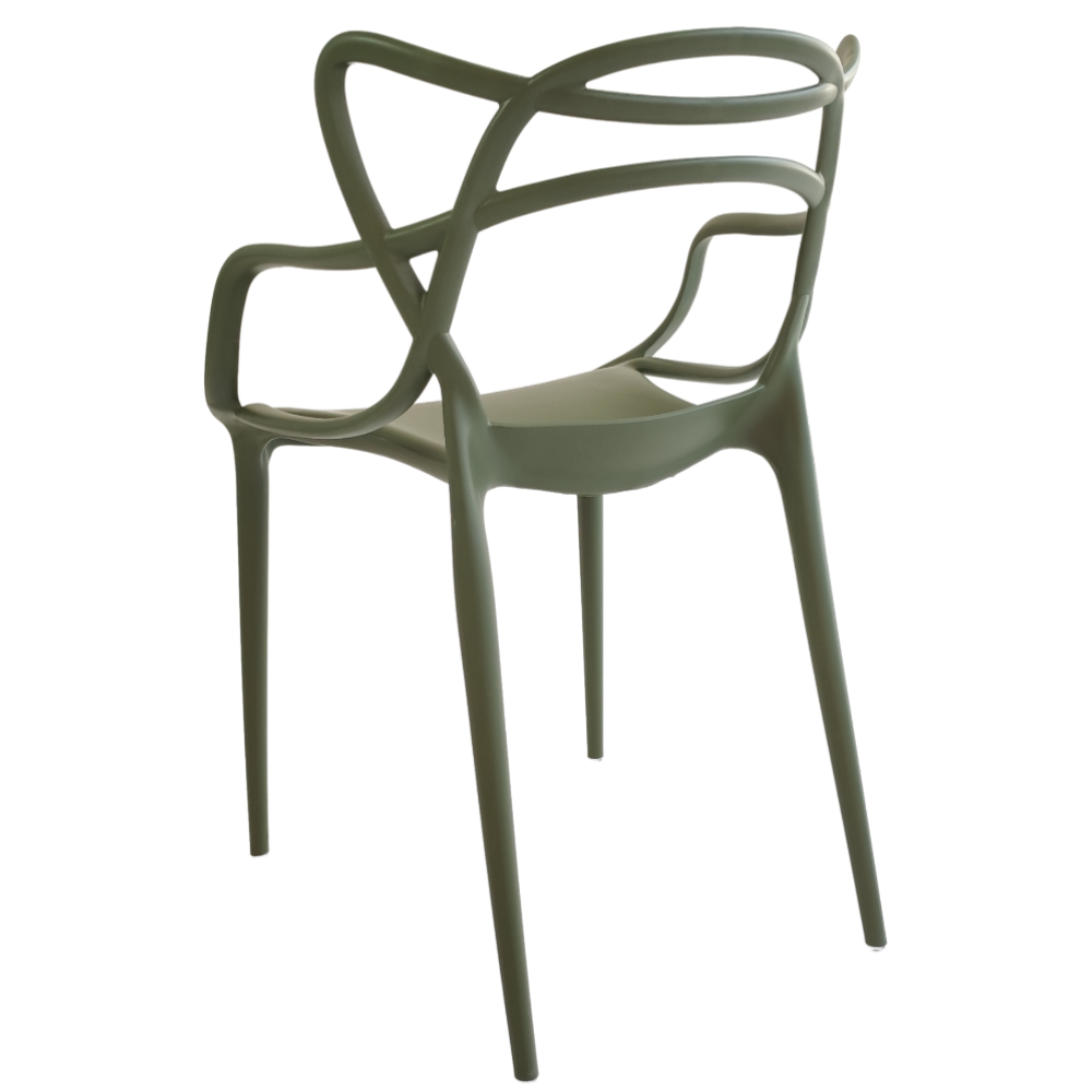 Kit 2 Cadeiras de Jantar Masters Allegra Verde Militar - 5
