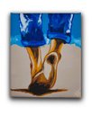 Ver imagem 4 de Quadro Decorativo em Acrílico Pintado a Mão de Pequeno Tamanho para Ambientes Diverso