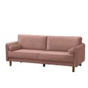 Ver imagem 1 de Sofá Las Vegas 3 Lugares 205cm Veludo - Meu Estofado:rosê