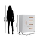 Ver imagem 7 de Guarda Roupa Casal Porto Com cômoda Lite 4 Gavetas 01 Porta Branco Brilho - Móveis Leão