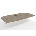 Ver imagem 7 de Mesa Cozinha Elma Premium Madeira Maciça C/ Tampo Madeirado C/ Vidro 170x90cm e 6 Cadeiras Lara