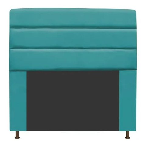 Cabeceira Estofada Turim 100CM Solteiro Suede Azul Turquesa - D A DECOR