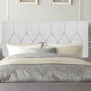 Ver imagem 1 de Painel Estofada Istambul Botão Capitonê 100cm Solteiro para Cama Box Quarto Suede Branco - Ahazzo Mó