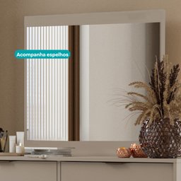 Cômoda 6 Gavetas com Espelho Quarto 1160 Carraro Avelã - 7