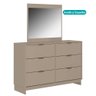 Cômoda 6 Gavetas com Espelho Quarto 1160 Carraro Avelã - 2