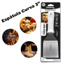Ver imagem 3 de Espátula Curva - Premium Aço Inox Espatula Cozinha Lanche Chapeiro Chapa Hamburguer Cortar - Panami