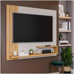 Painel Dunas para Tv de até 50 - Off White/natural - Bege Claro - 4