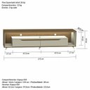 Ver imagem 4 de Rack Contemporâneo para TV até 65 Polegadas com LED MDF 175cm Rodízios Loop Cedro/Off White