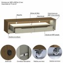 Ver imagem 6 de Rack Contemporâneo para TV até 65 Polegadas com LED MDF 175cm Rodízios Loop Cedro/Off White