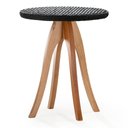 Ver imagem 1 de Mesa De Apoio Esfera Ozki 62 Cm Madeira Eucalipto Cedro Corda Plana Preto