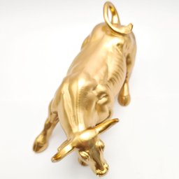 Estátua Touro Wall Street Decoração Investidor Bolsa Valores Enfeite Casa Escritório Resina Estatuet - 6