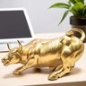 Estátua Touro Wall Street Decoração Investidor Bolsa Valores Enfeite Casa Escritório Resina Estatuet - 2