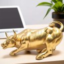 Ver imagem 2 de Estátua Touro Wall Street Decoração Investidor Bolsa Valores Enfeite Casa Escritório Resina Estatuet