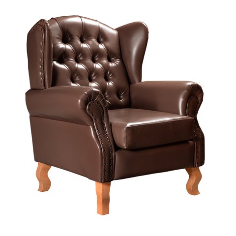 Poltrona Imperador Chesterfield Capitonê Bergere Provençal - Couríssimo Café